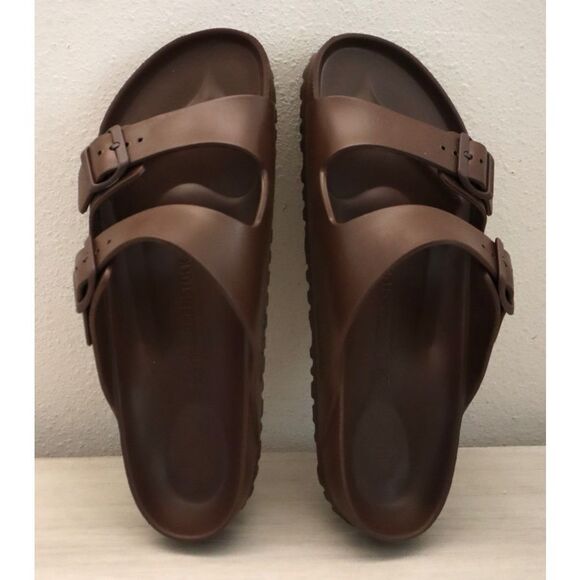 Birkenstock 1027328 Men's Sz 44 US 11 Roast Brown Arizona Essentials EVA Sandals - Picture 2 of 14